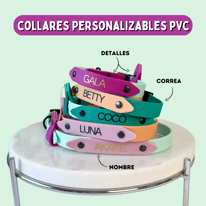 Collares personalizables PVC