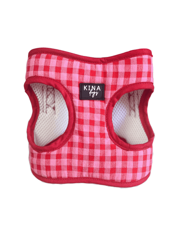 Arnés Body - Vichy Rosa - KINADOGS